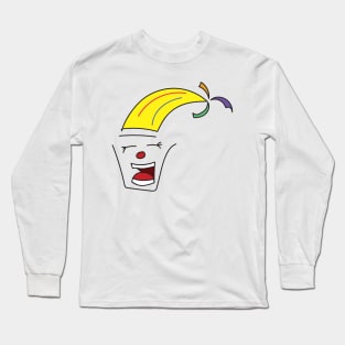 Hand drawn laughing clown Long Sleeve T-Shirt